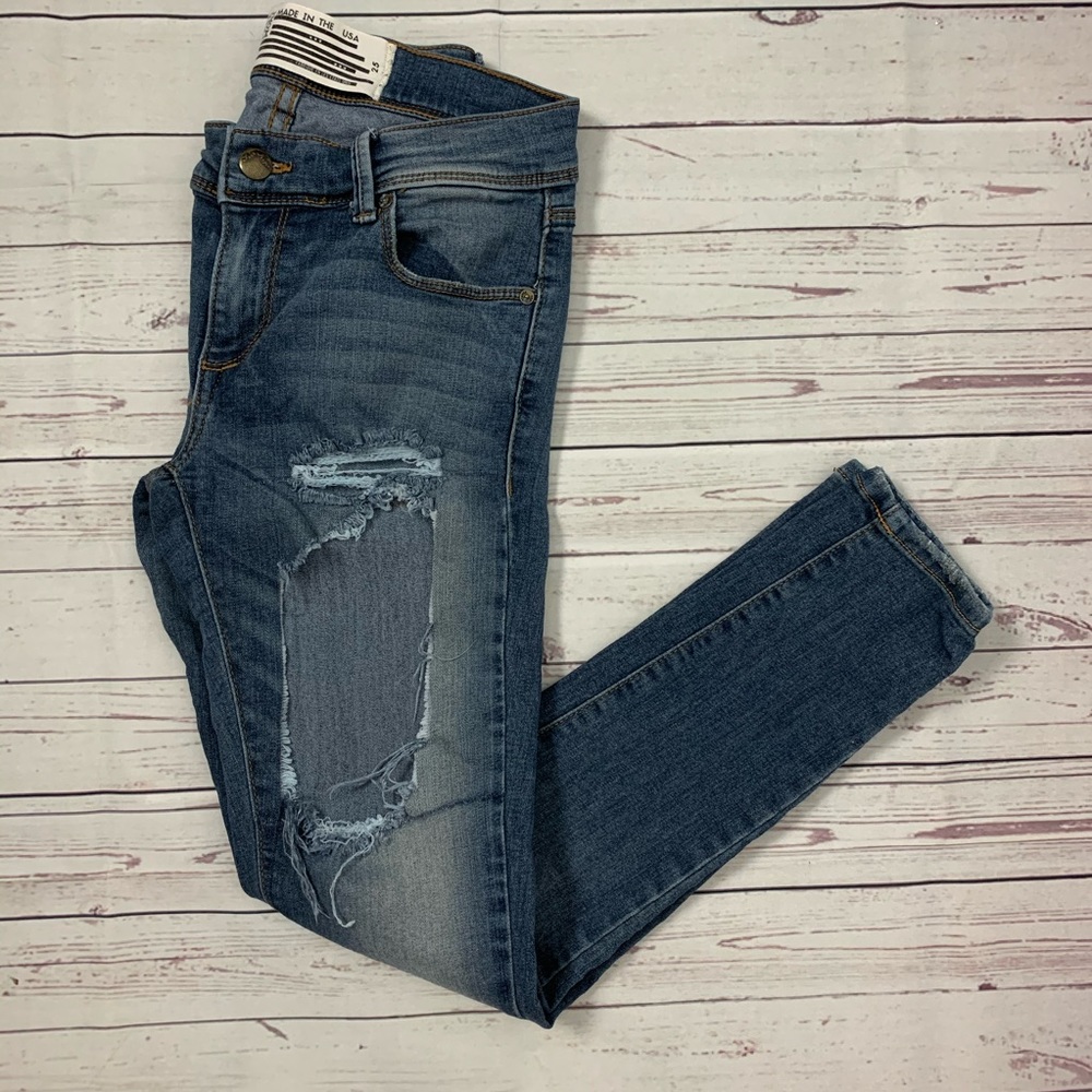 FP Distressed Skinny Jeans